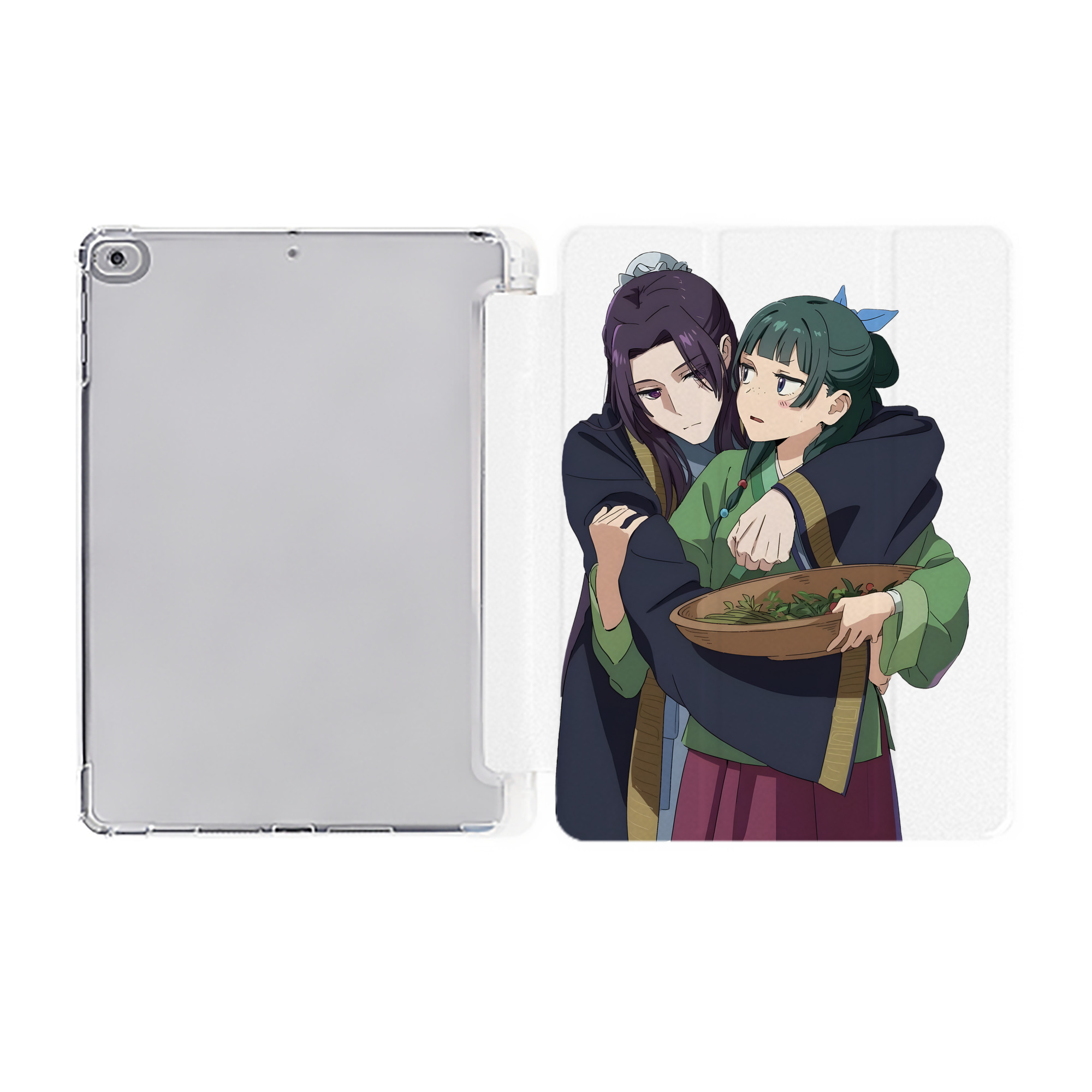 （画像用） 薬屋のひとりごと The Apothecary Diaries IPad ケース ペン収納付き 三つ折りスタンド PUレザー×シリコン 対応機種9.5/10.5/10.9インチ
